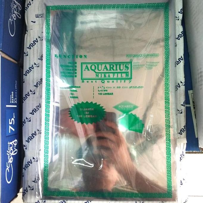 

PLASTIK MIKA JILID BENING AQUARIUS A4/F4 0.10MM MIKA FILM COVER JILID ASLI