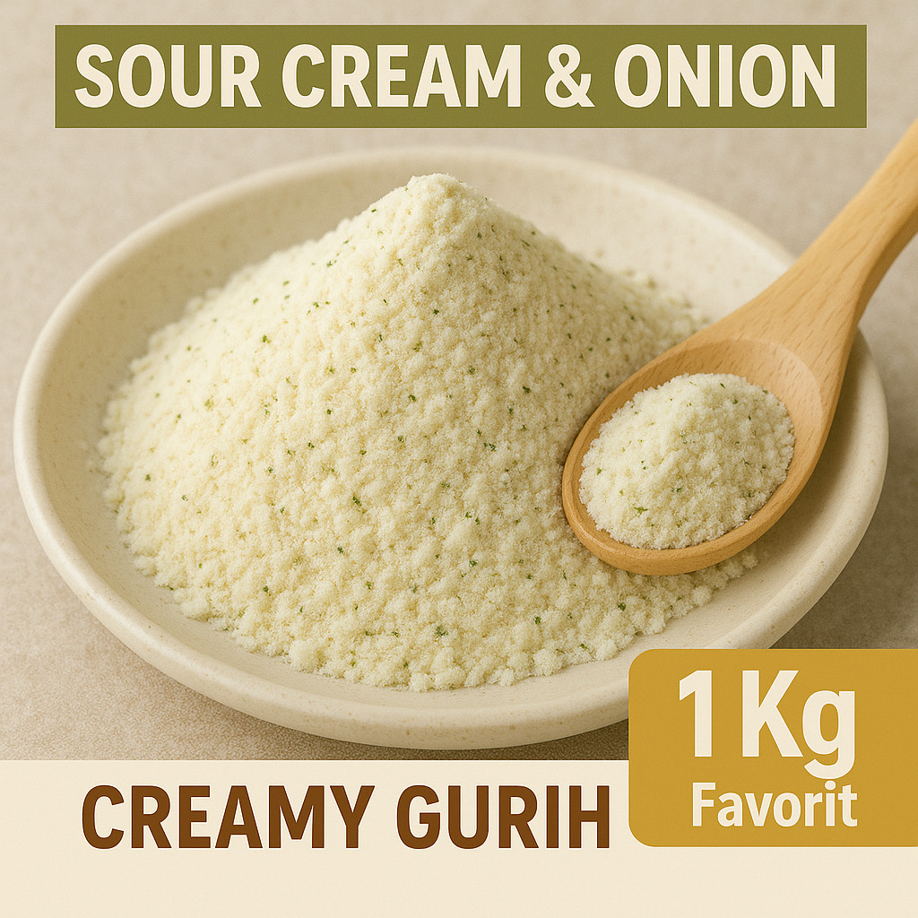 

Sour Cream & Onion 1Kg Kiloan Bumbu Tabur Rasa Creamy Gurih Bawang Favorit Snack