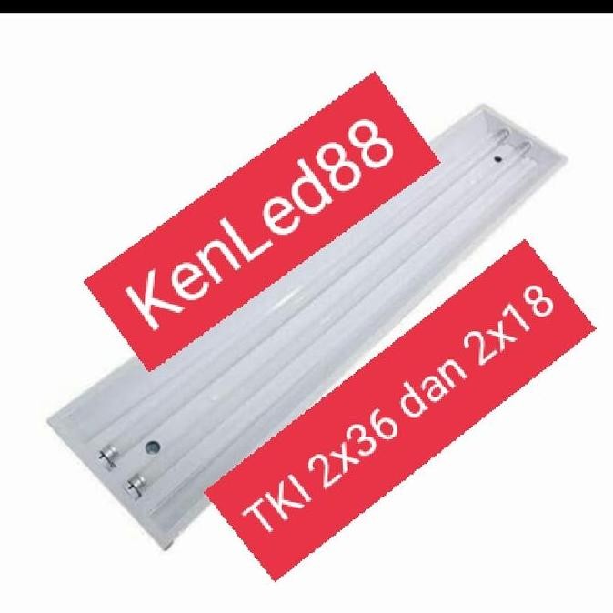 Kap Lampu Tki Inbow 2X36/2X16 Housing Tl Neon Led 120Cm 2Lampu