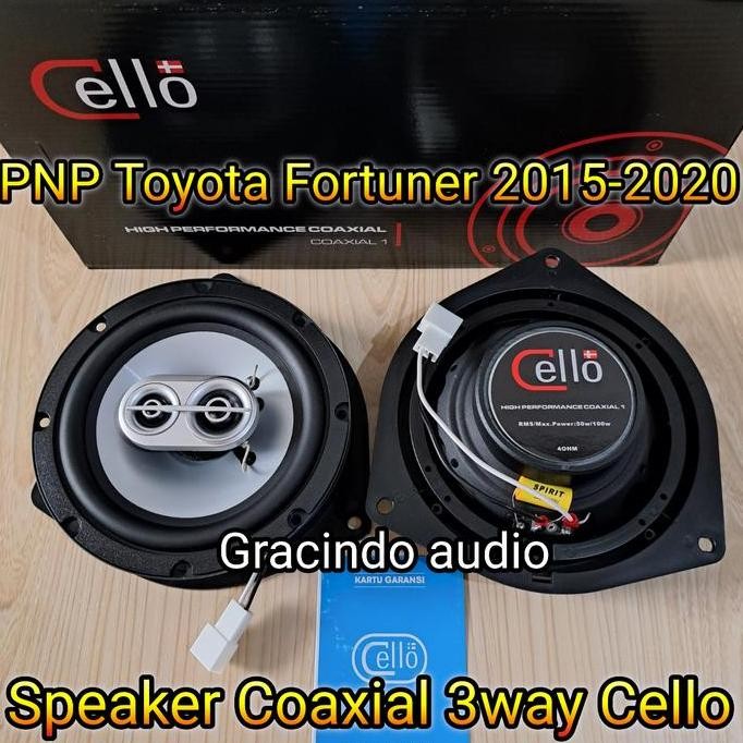 siap kirim speaker pintu coaxial cello 3-way toyota fortuner innova | pnp oem