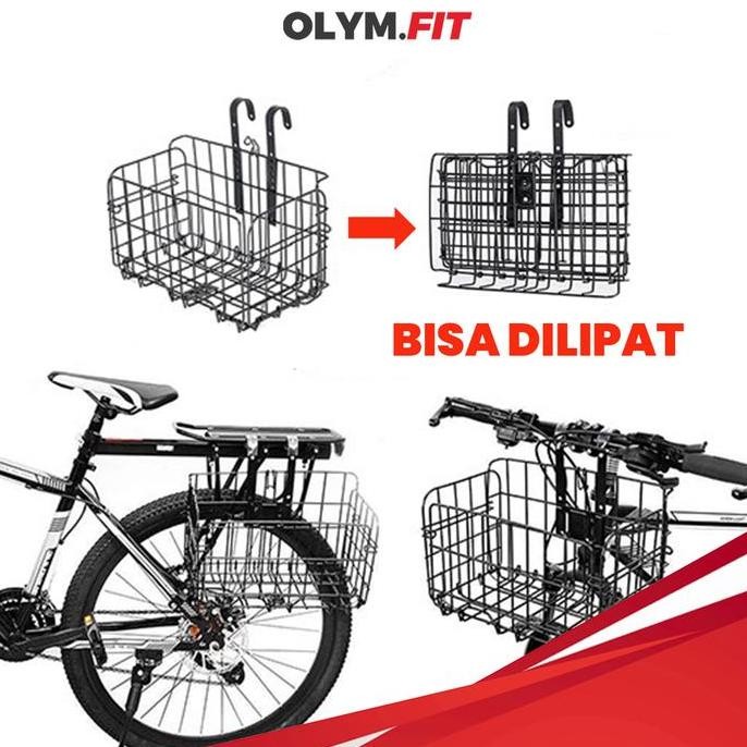 SALE KERANJANG SEPEDA LIPAT MTB BASKET LIPAT PORTABLE DEWASA PRIA WANITA