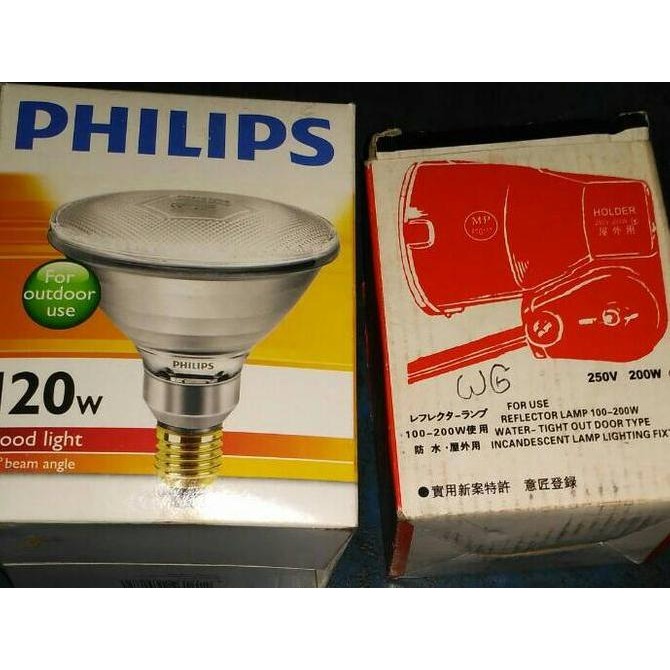 Lampu Sorot Philips 120W Outdoor + Fitting