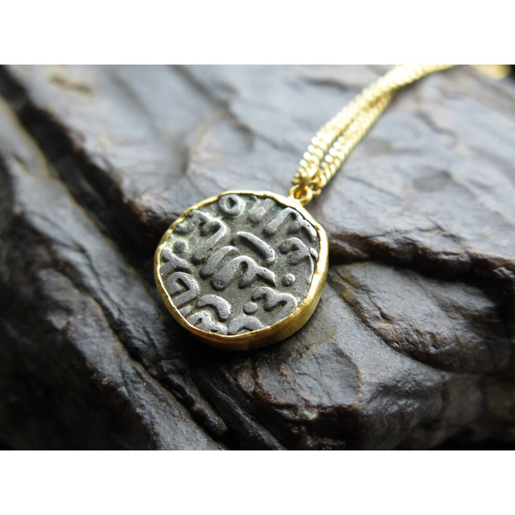 Kalung Liontin Gaya Etnik Retro Baru dengan Koin Perak Kuno