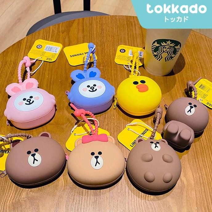tokkado coin purse dompet koin mini line friends lucu original berkualitas
