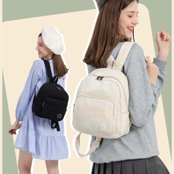 OneBear Tas Ransel Mini Tas Sekolah Kanvas tas ransel sekolah cewek Portabel Tas Ransel Gaya Korea T