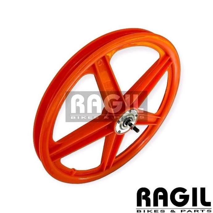 SALE RODA RACING BINTANG 5 SEPEDA BMX 18 20 INCH VELG PALANG PLASTIK WARNA MERAH HIJAU ORANYE BIRU