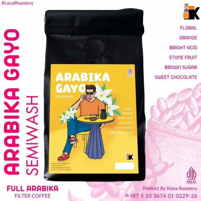 

READY KIETA ROASTERY KOPI ARABIKA ACEH GAYO SEMIWASH - BIJI KOPI PREMIUM 200GR