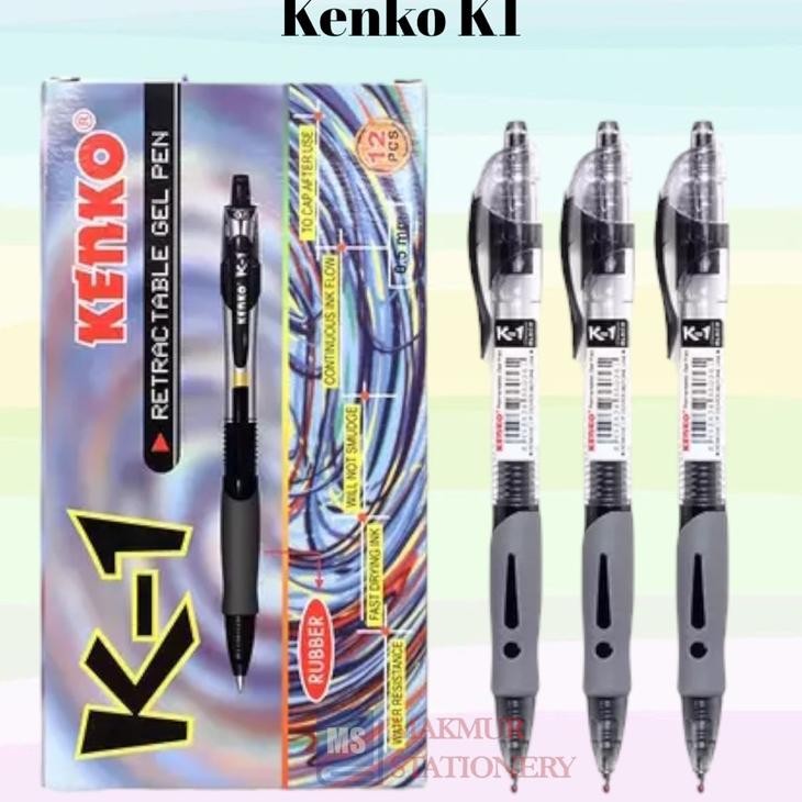 

Pulpen Ballpoint Pen Gel Kenko K1 12 Pcs