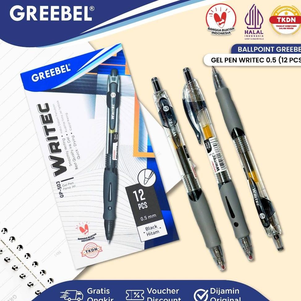 

Greebel Pulpen Gel Gel Pen Gp503 Writec 0.5 12Pcsbox Ballpen Gel Ballpoint Bolpen Bolpoin Gel