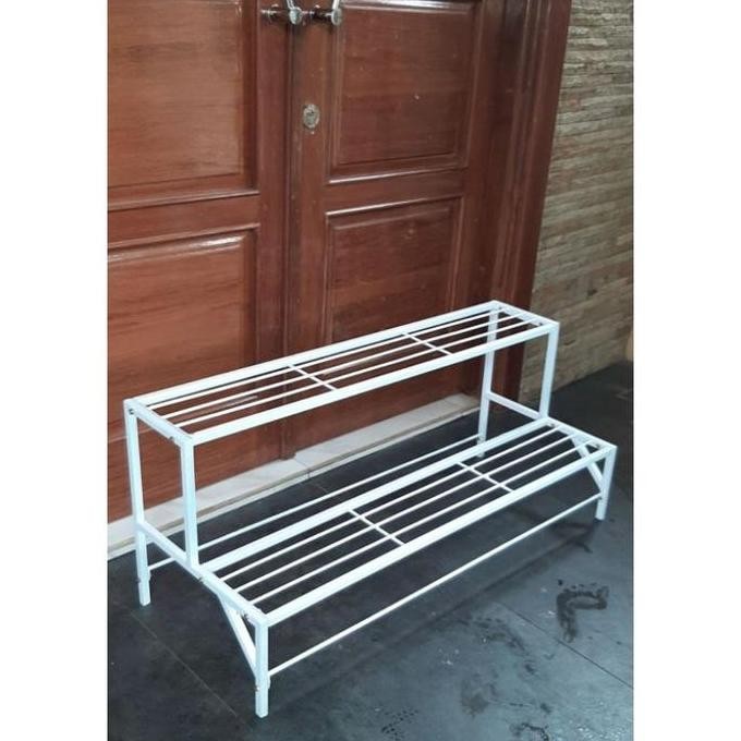 Stok Sj Rak Besi Hollow 3 Tingkat Serbaguna /Sistem Bongkar Pasang Knockdown/ Rak Bunga / Rak Pot Ho