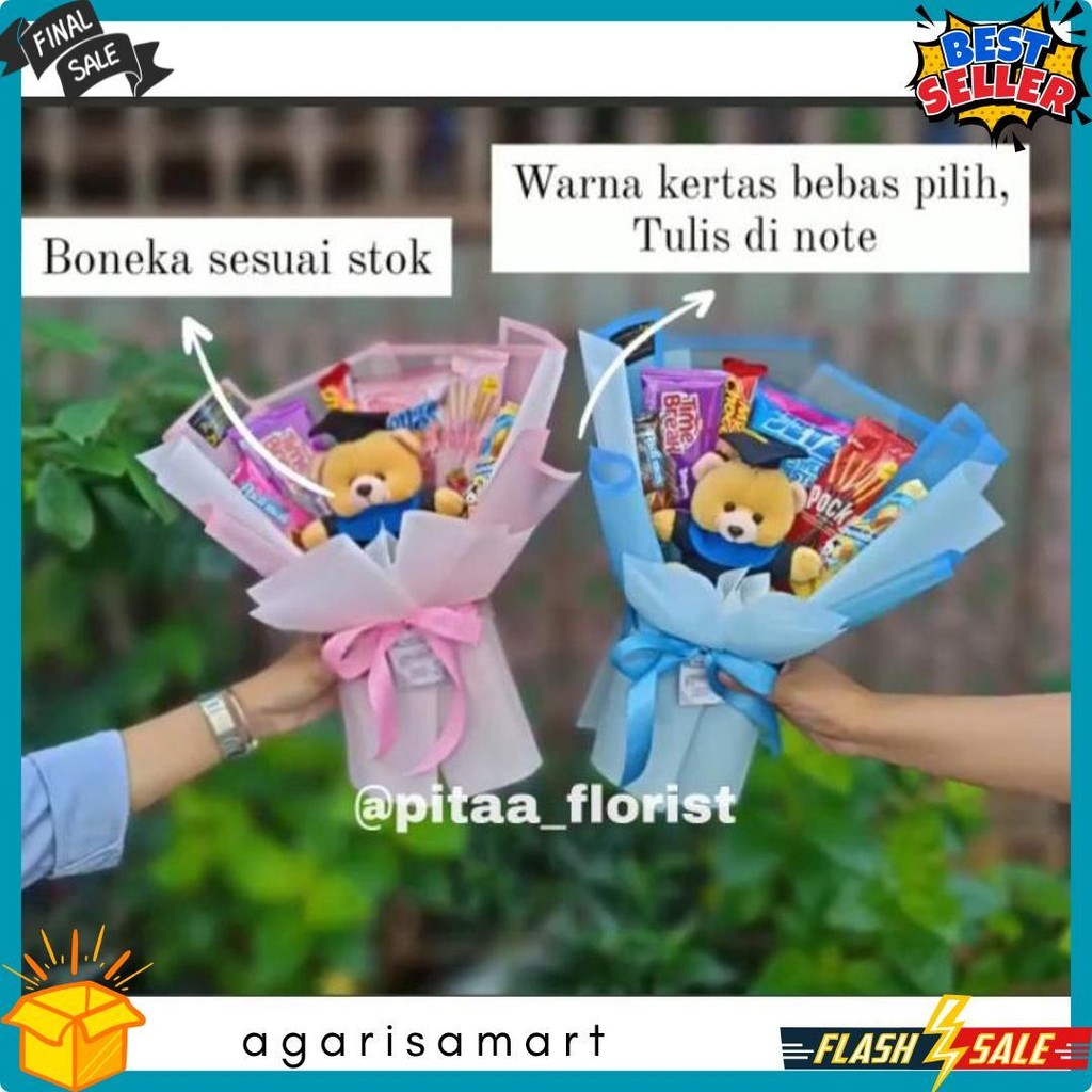

Buket Wisuda / Buket Boneka Wisuda / Buket Graduation / Buket Snack Wisuda / Hadiah Wisuda Diskon Setengah Harga