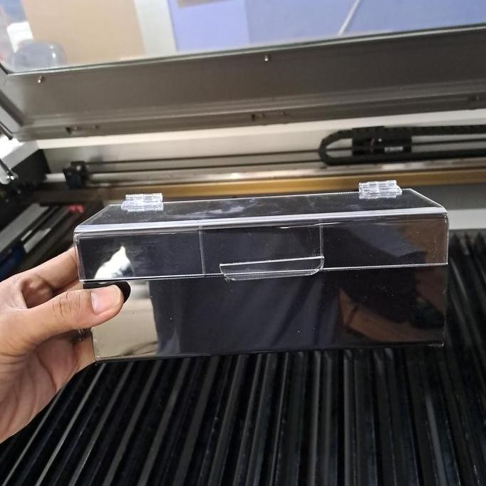 READY KOTAK AKRILIK HITAM TEMPAT TEH/KOPI/GULA SACHET | WADAH ORGANIZER ESTETIK