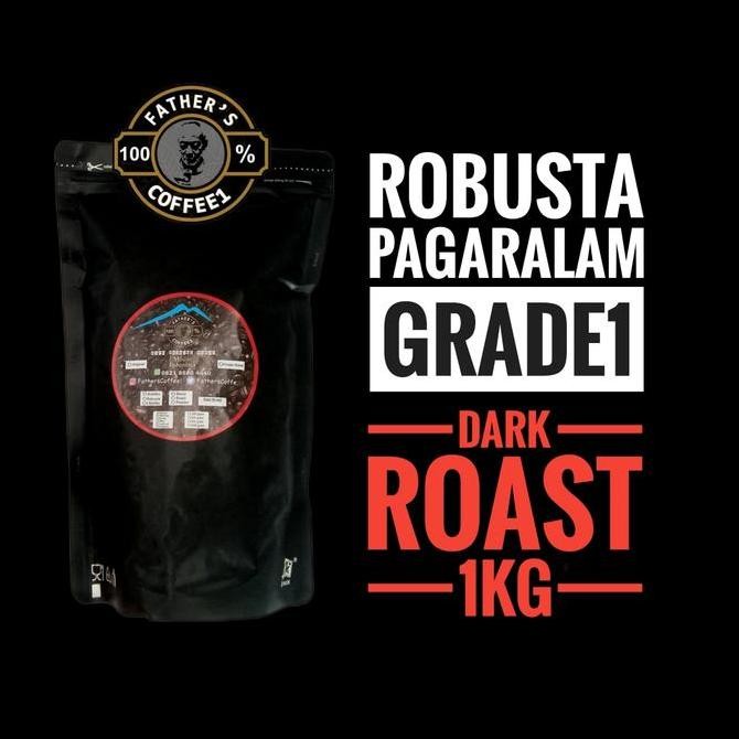

READY KOPI ROBUSTA PAGARALAM GRADE 1 1KG | DARK ROAST BIJI BUBUK KOPI FAVORIT