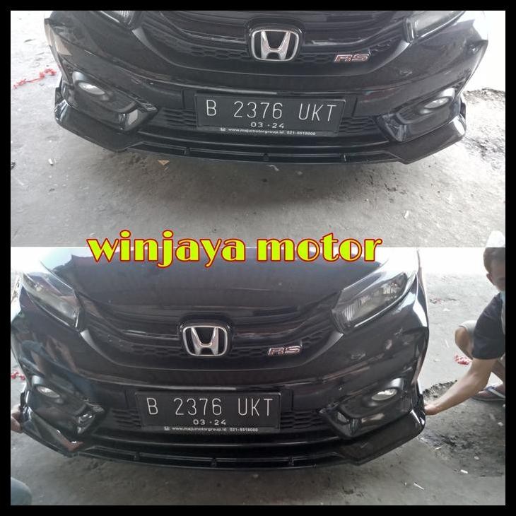 TERMURAH OTOPROJECT FRONT LIPS BUMPER DEPAN CARBON HONDA BRIO 2018 -2020 