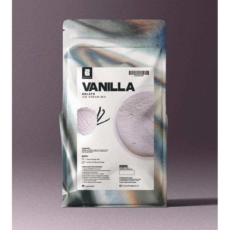 

Original Benmeer Vanilla Bubuk Gelato - Powder Ice Cream Italian Repack 1kg