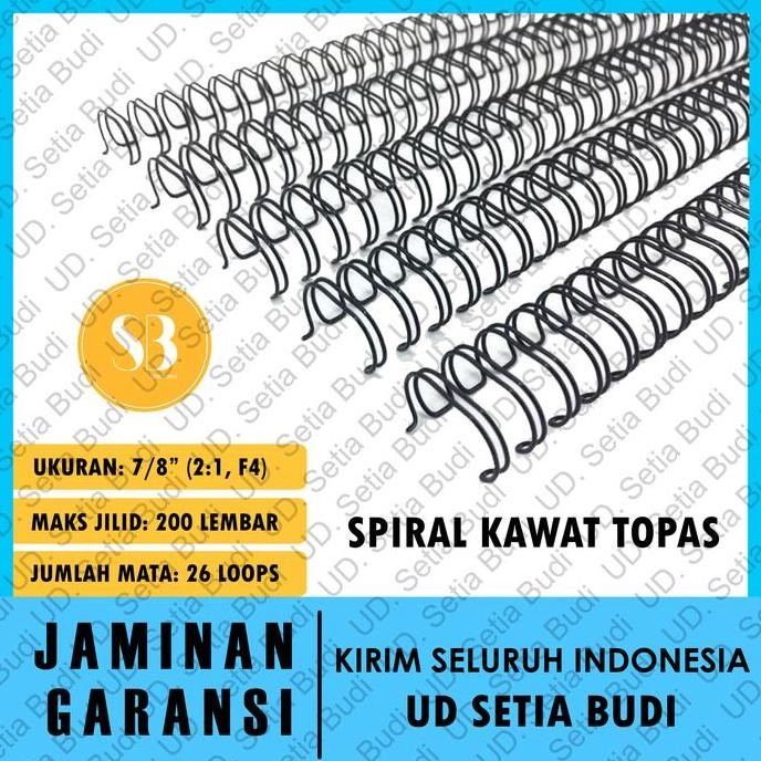 

Promo Spiral Kawat Jilid / Binding Topas 7/8" ( 2:1 | F4 ) ( 50 Batang ) COD