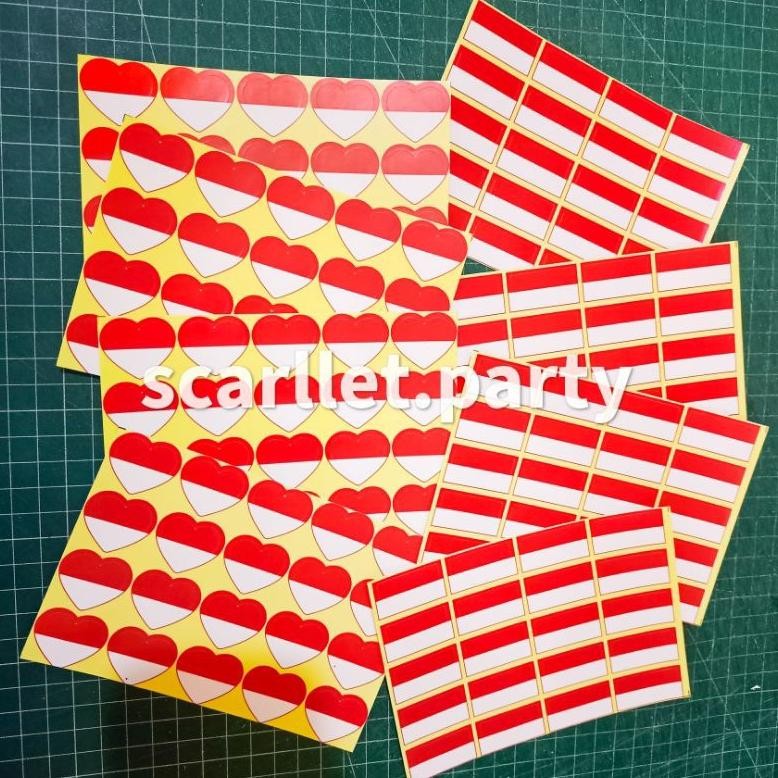 

2Er-54 Stiker Pipi Bendera Indonesia Agustusan 17 Agustusan Dekorasi Hiasan Kemerdekaan Ri Tempelan Label Pipi Stiker Pipi Stiker Suporter Bola