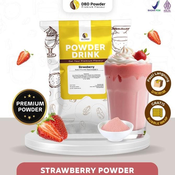 

Original DBD Powder Strawberry 1Kg - Bubuk Minuman Rasa Stroberi Premium