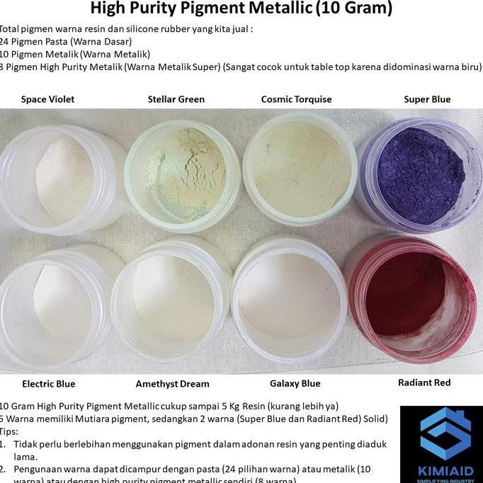 

Original Pigmen Murni 10gr Mica Powder - High Purity Pearlescent Pigment Bubuk Warna