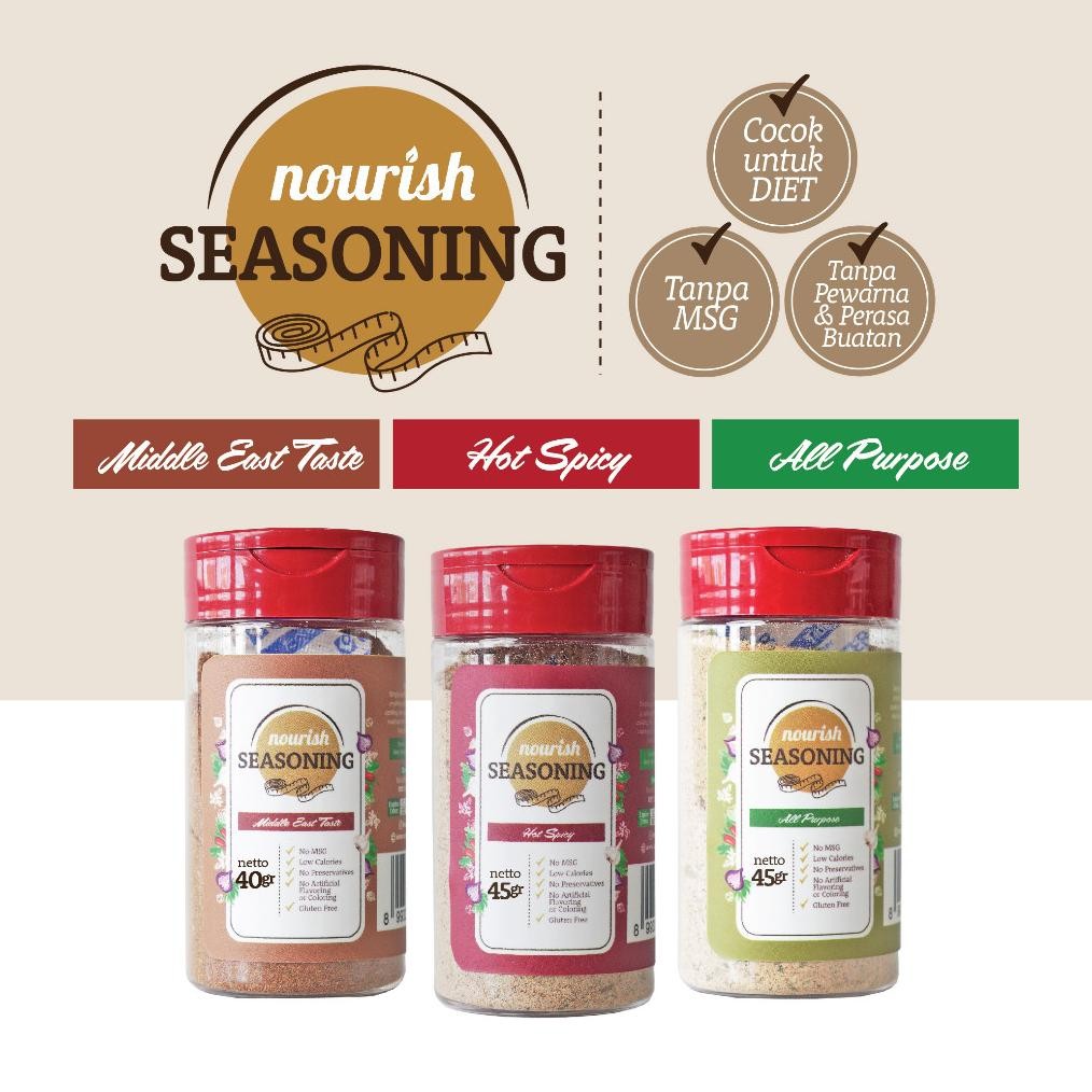

Nourish Seasoning, Bumbu Marinasi Kering / Diet Defisit Kalori Nugi