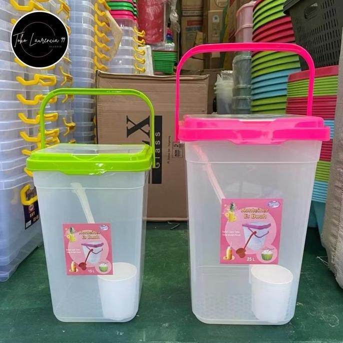 New TEMPAT ES BUAH 25 LITER & 15 LITER LOVENIA + GAYUNG / AQUARIUM ES BUAH / TEMPAT ES KELAPA