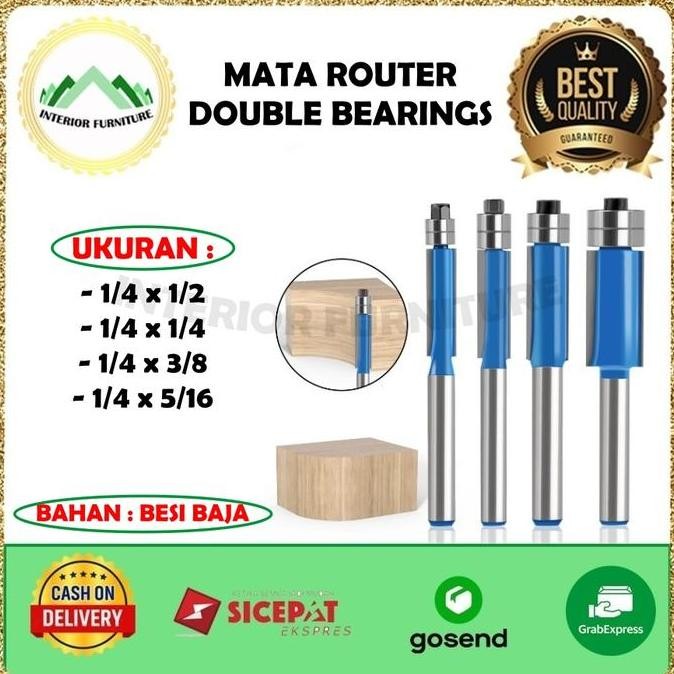 MATA ROUTER HPL TRIMMER PROFIL KAYU DOUBLE BEARRING HPL KAYU POTONG
