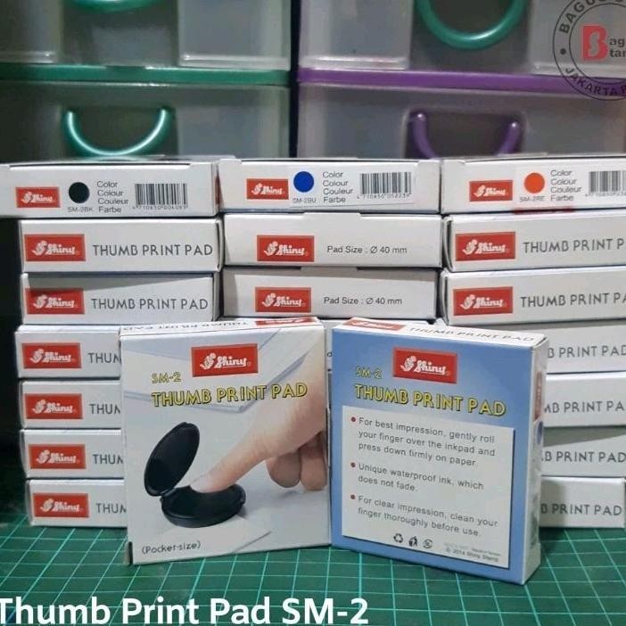 

Thumb Print Pad SHINY SM 2A SM-2A SM2A Cap Jempol Sidik Jari Notaris Fingerprint pad RB3