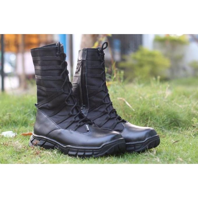 SEPATU PDL NINJA JAGUAR KULIT ASLI SOL KOMANDO SAFETY UJUNG BESI KUAT