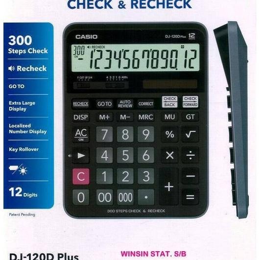 

KALKULATOR CASIO DJ-120D PLUS CHECK & CORRECT CALCULATOR - CEK ULANG RB2