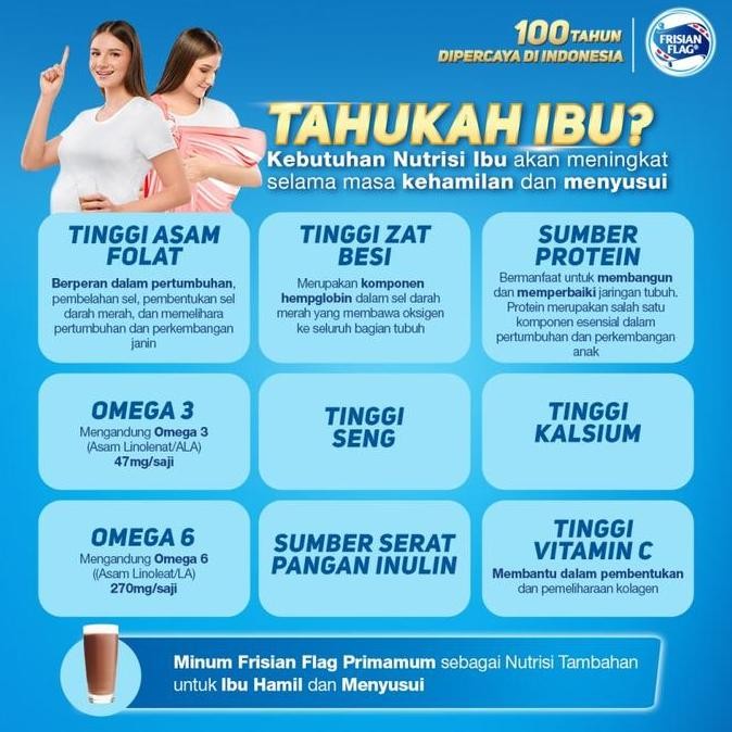 Frisian Flag Primamum Susu Ibu Hamil Menyusui Rasa Coklat 200 gr HS