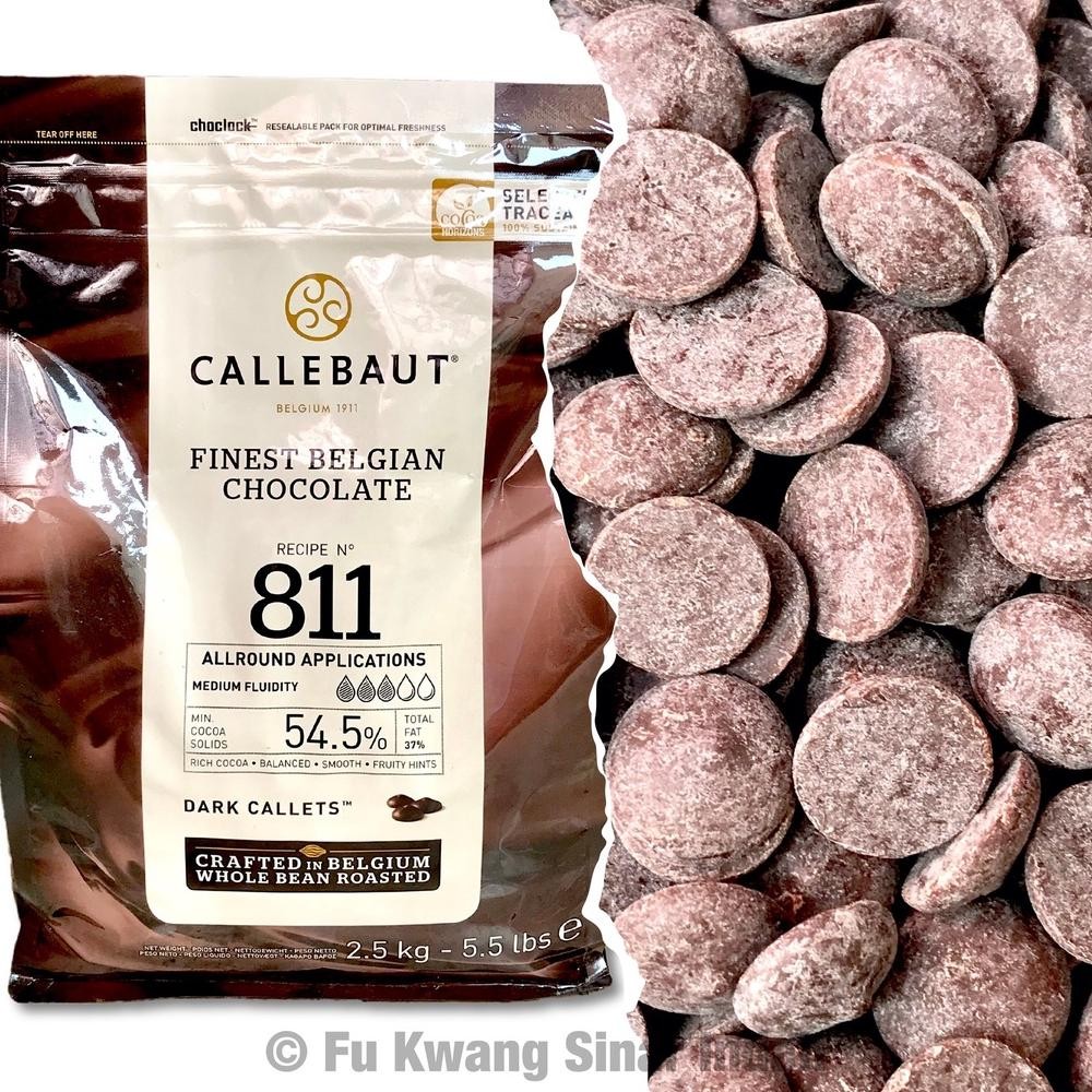 

Callebaut Dark Chocolate Belgian Couverture 811 54,5% 100 Gram Nugi