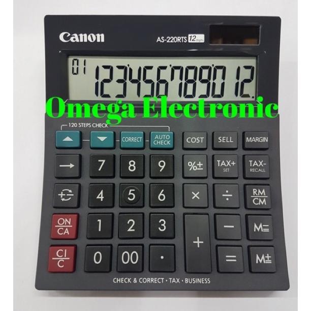 

Canon AS-220RTS Calculator - Check & Correct Kalkulator Desktop Meja AS 220RTS RB2