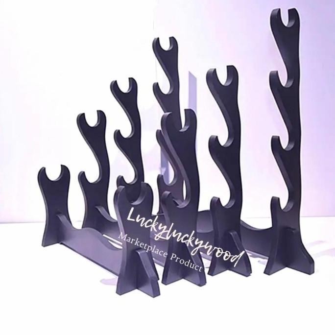 Stok Sj Dudukan Stand Kayu Katana Boken Display Sword 4 Susun