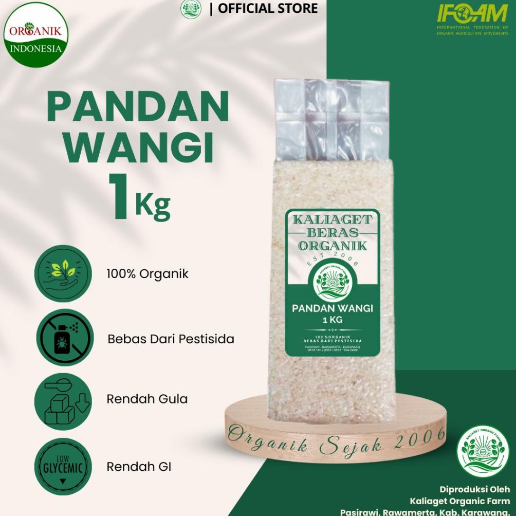 

Kaliaget Beras Organik Pandan Wangi 1 Kg Nugi