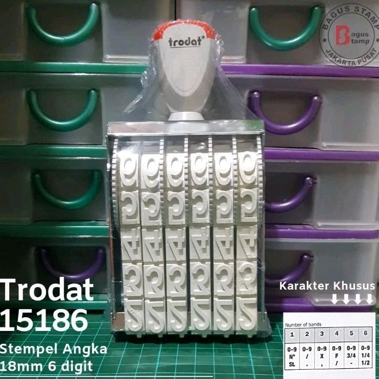 

Stempel Angka Manual 6 Digit 12mm 15mm 18mm Trodat 15126 15156 15186 RB3