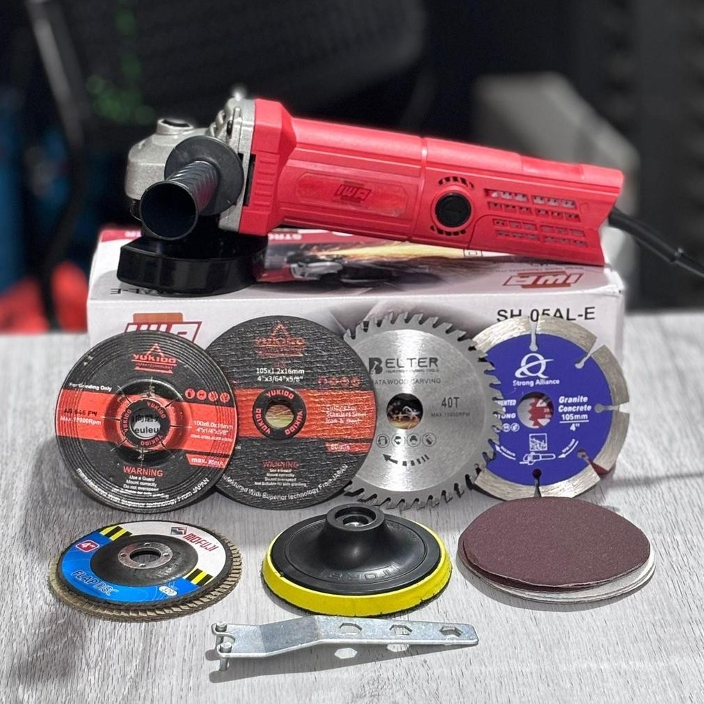 IWA MESIN GERINDA LENGKAP 4" TANGAN LISTRIK MESIN GERINDA 4" KOMPLIT GERINDA TANGAN LISTRIK LENGKAP 