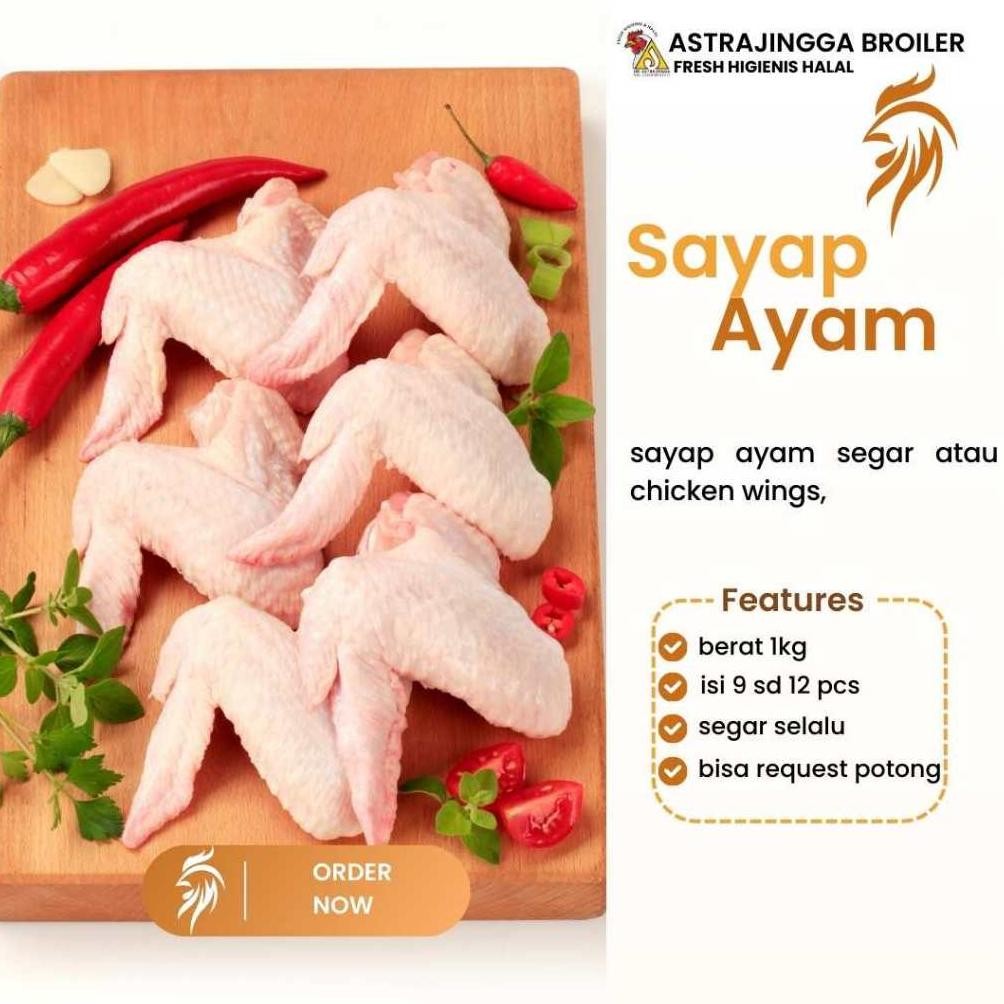 

Sayap ayam isi 10 - 12 pcs 1kg astrajingga broiler Nugi