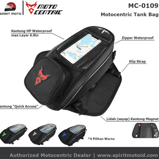Diskon Motocentric Tank Bag With Phone Holder Tas Tangki Motor Touring Ride Tempat Hp