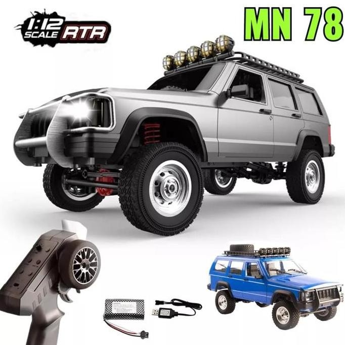 Rc Mobil Jeep Cherokee Mn 78 Mn78 Rtr 1/12 4Wd Off Road Adventure Rtr Mobil Off Road