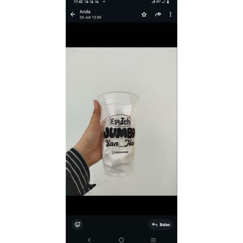 

stempel Gelas Cup / Plastik / Custom-Free Tinta RB3