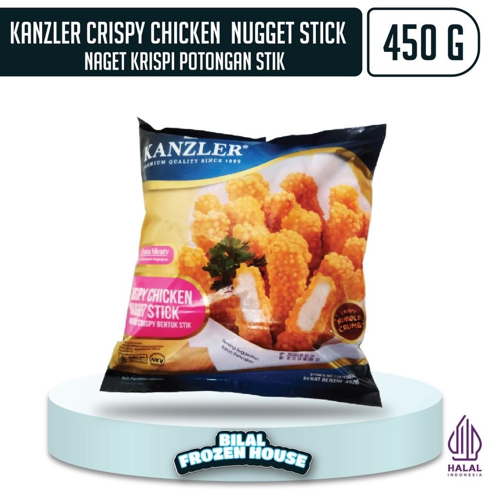 

Kanzler Crispy Chicken Nugget Stick 450gr - Nugget Ayam Chrispy Bentuk Stik Nugi