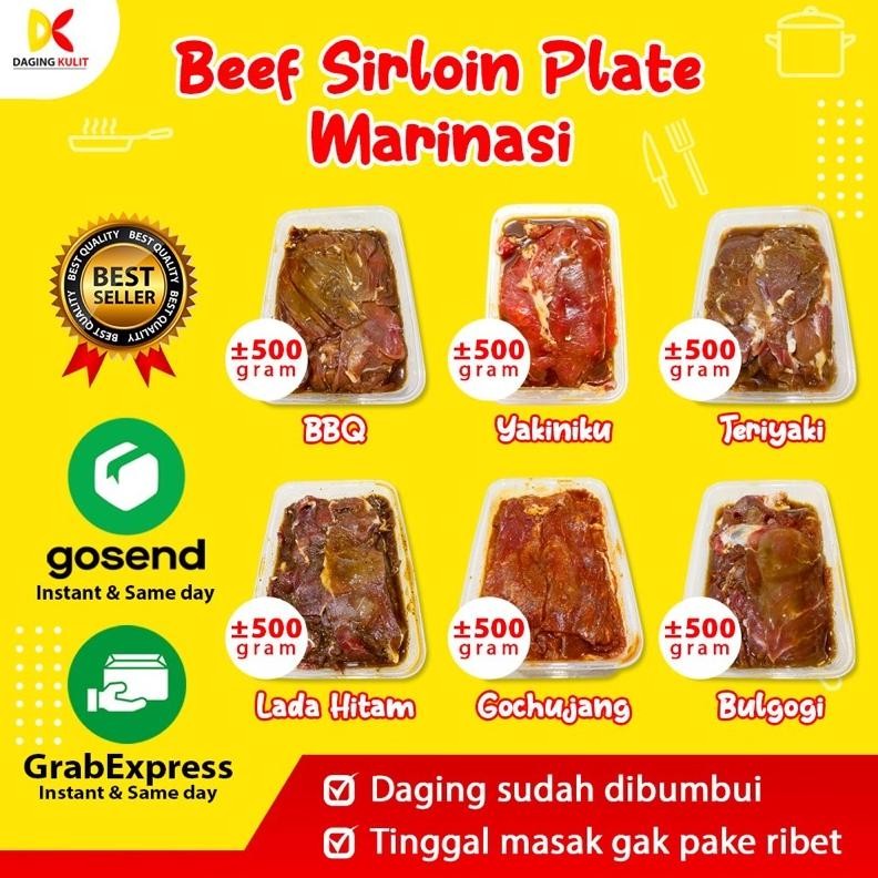 

BEEF SIRLOIN MARINASI / DAGING SAPI MARINASI / DAGING SIRLOIN MARINASI / SIRLOIN SLICE BUMBU Nugi