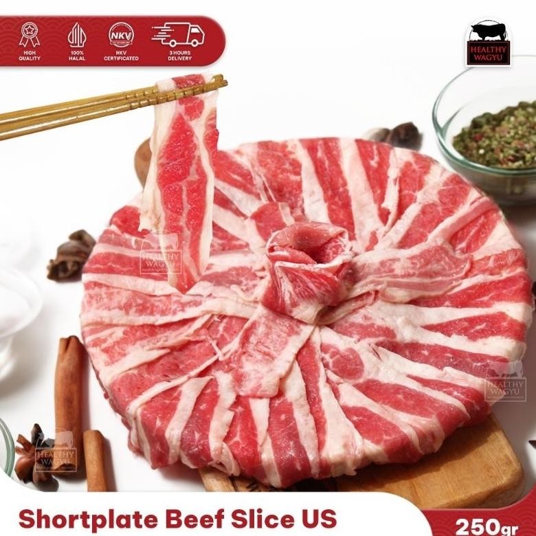 

Daging Sapi US Shortplate Halal Healthy Wagyu Nugi