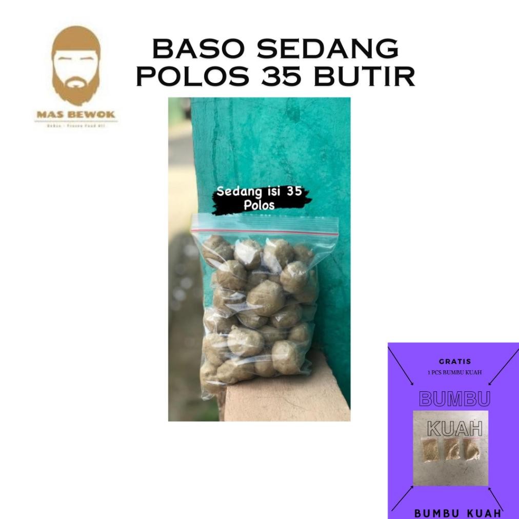 

BAKSO ISI 25 Dan ISI 35 UKURAN SEDANG MANTAP POLOS GRATIS BUMBU KUAH Nugi