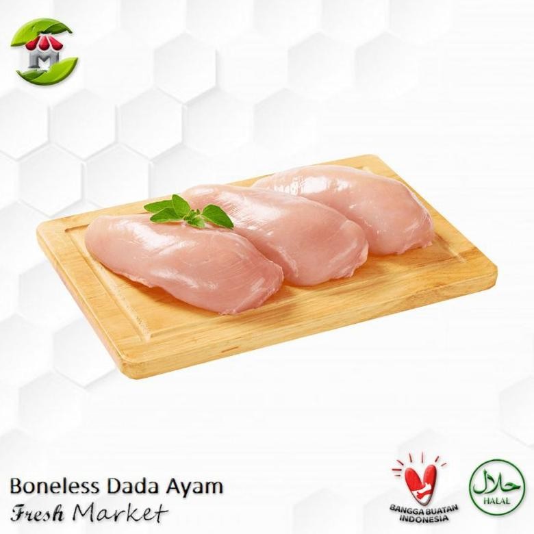 

[DEPOK] Boneless Fillet Dada Ayam Tanpa Kulit Pack 970gr - 1kg Nugi