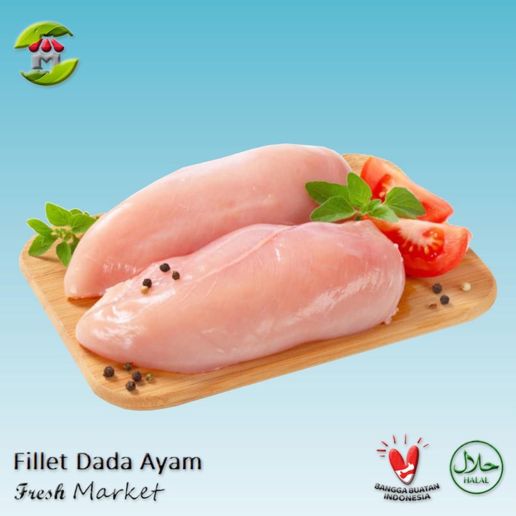 

[BOGOR] Boneless Fillet Dada Ayam Tanpa Kulit Pack 970gr - 1kg Nugi