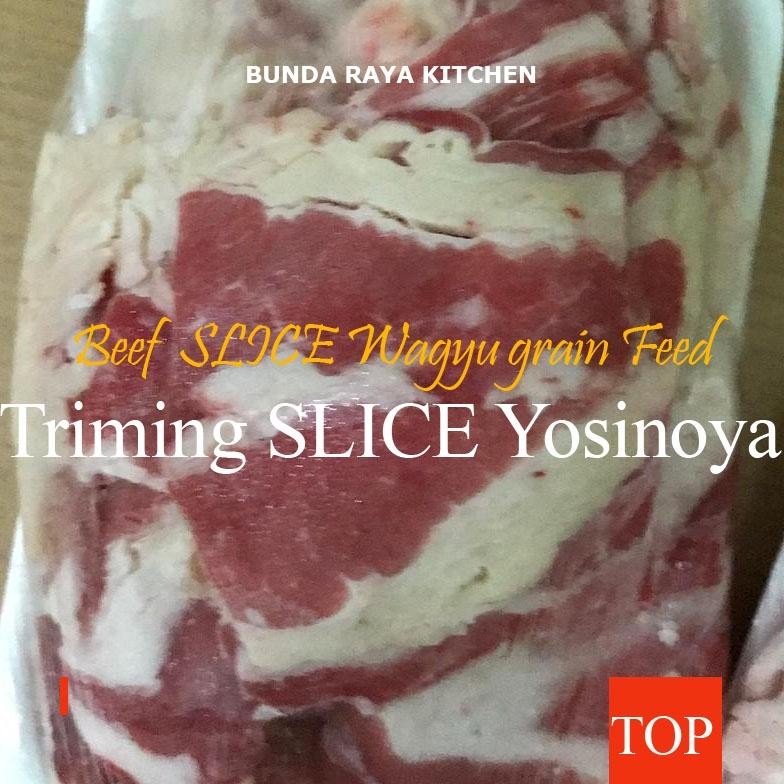 

Premium Beef / Yosinoya Slice Trim / @500 gr/ Harga Low Resto Qualiity Nugi