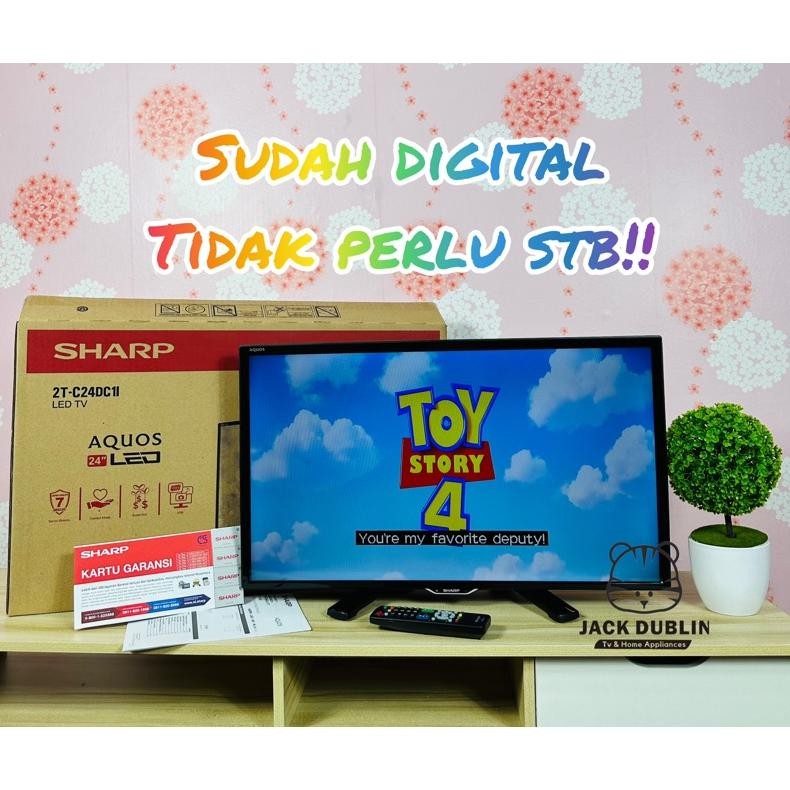 TV LED SHARP 24 INCH AQUOS 2T-C24GD1400i 24GD1400 TV USB MOVIE TIPE TERBARU 2024 GARANSI RESMI Nugi