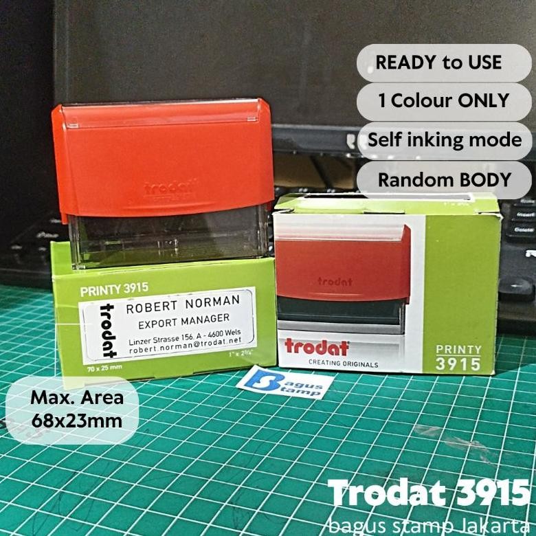 

Stempel Warna Otomatis Custom Design Nama Logo Trodat printy 3915 RB3