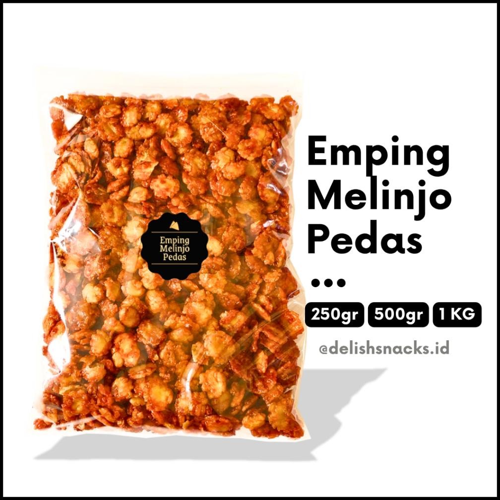 

READY STOCK [DELISH SNACKS] Emping Melinjo Pedas (Grosir) 250gr 500gr 1 KG / Snack Cemilan Grosiran Kiloan